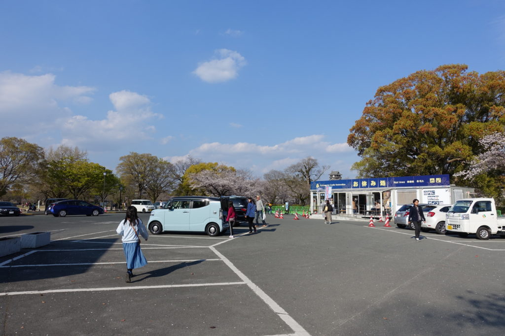 熊本城の駐車場