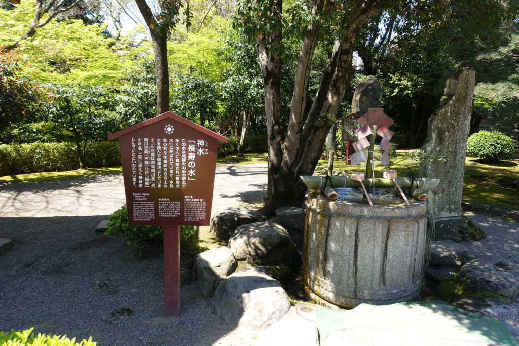熊本の出水神社の長寿の水